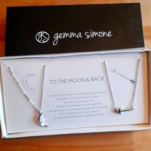 Sterling silver friend necklace set